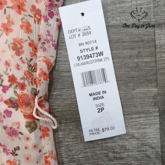 MSK Petite Short Sleeve Mini Dress Size 2P - Picture 4 of 7